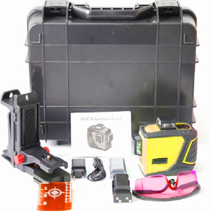 Professionelle selbstnivellierende 3D-Laser-Wasserwaage – 12 Linien – 360°