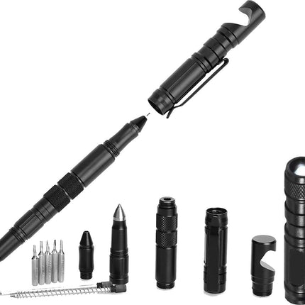 Multipen – 12-in-1 Hochleistungs-Multitool – Taktischer Stift mit Taschenlampe