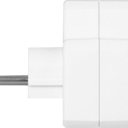 Durchgangsstecker mit Schalter – 2x Schuko-Steckdosenverteiler