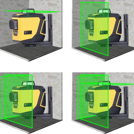 Professionelle selbstnivellierende 3D-Laser-Wasserwaage – 12 Linien – 360°