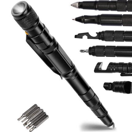 Multipen – 12-in-1 Hochleistungs-Multitool – Taktischer Stift mit Taschenlampe