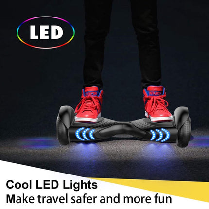 Hoverboard met LED-wielen, Bluetooth Speaker - Zelfbalancerend – Zwart- 7+