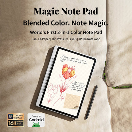 XPPen Magic Note Pad 10,95" E-Paper E-Reader + Stylus Pen - 128GB Android 14
