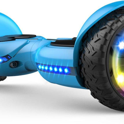Hoverboard met LED-wielen, Bluetooth Speaker - Zelfbalancerend – Blauw- 7+