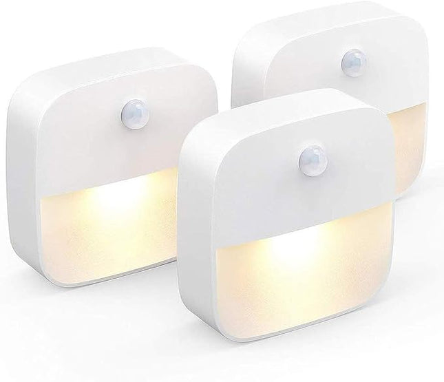 LED-Nachtlichter mit Bewegungssensor – 3er-Set, energiesparend und einfach zu installieren