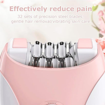 Draadloze epilator met LED-licht – voor gezicht, oksels en benen