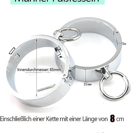 Adult Toy - Metalen Boeienset Hals, Pols en Voeten - Zinklegering inc Verstelbare Kettingen