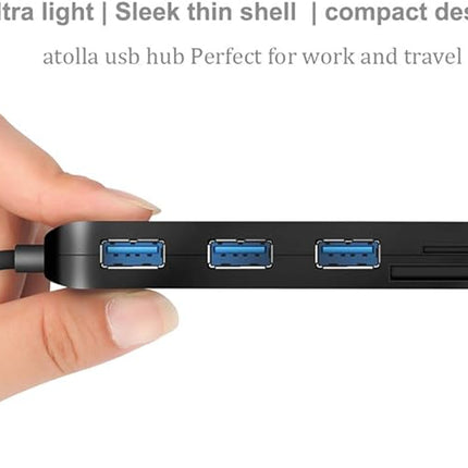 Hub met kaartlezer – 3 poorten en SD/microSD – USB - Plug and Play