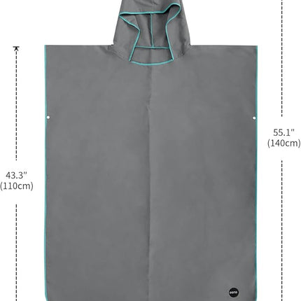 Wechselponcho aus Mikrofaser mit Kapuze – perfekt für Strand und Pool
