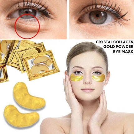 Collageen Oogmasker - 24 Paar - Crystal Collagen Gold Powder - Wallen Wegwerken - Verhelpt Wallen & Donkere Kringen - Hydraterend -