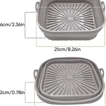 Siliconen Bakjes voor Airfryer - Set van 2 - Herbruikbaar Bakpapier Alternatief - Geschikt voor Airfryer XL en XXL