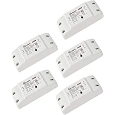 Intelligent WIFI Light Switch, 10A, New Version, Universal Module For Automation Solutions in Intelligent Home Technology, Works with Alexa, Google Home (5 Pieces）