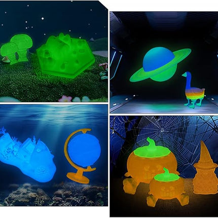 Filament voor 3D-printers - Glow in the Dark - PLA Filament Set – 4 x 250g – 1.75mm