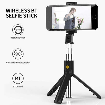 2-in-1-Selfie-Stick und Stativ mit kabelloser Fernbedienung