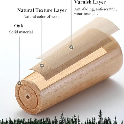 4x Houten Meubelpoten 15 cm – Stevig, Inclusief Montageplaten en Pads