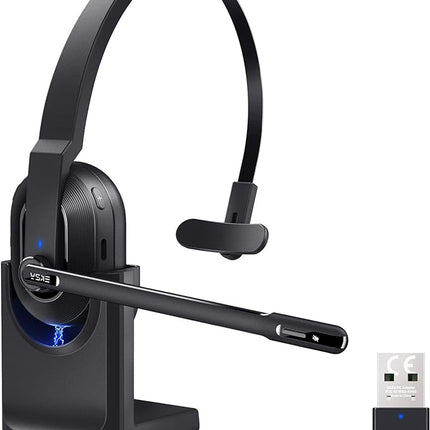 Headset mit Mikrofon – KI-gestütztes ENC und USB-Dongle – ideal für die Arbeit