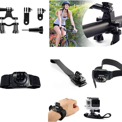 10pcs Action Camera Accessories Set, Chest Strap Holder, Chest Strap for Gopro, Head Strap for Gopro, Action Camera Accessories, Action Camera Holder for Bicycles, Motorcycles, Outdoor Activities