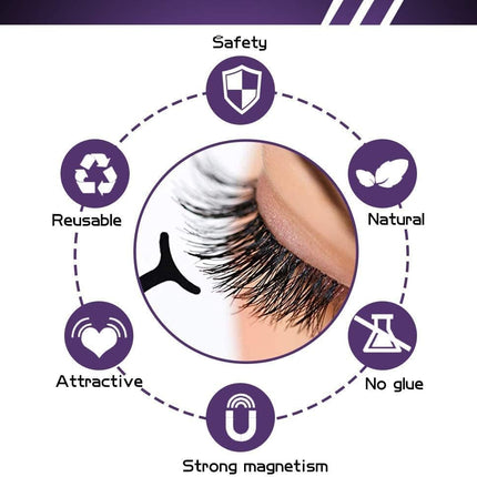 Luxuriöses magnetisches Wimpernset mit Premium-Eyeliner 