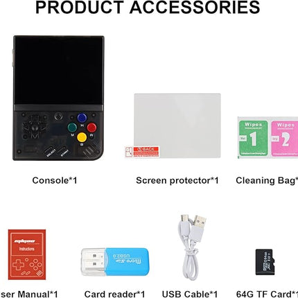 Mini Gaming Console - Miyoo Mini Plus – Retro Handheld – 3.5" IPS, HDMI, 64GB
