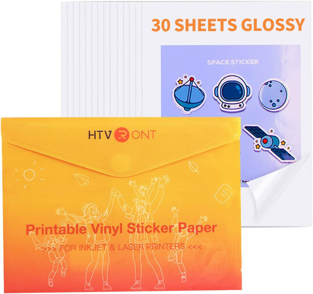 Vielseitiges und wasserbeständiges Inkjet-Aufkleberpapier – 30 Stück – lebendige Drucke – geeignet für alle Oberflächen