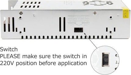 SUPERNIGHT - 12V 30A 360W Schakelvoeding met Beveiliging – Voor LED, 3D-printers en Meer