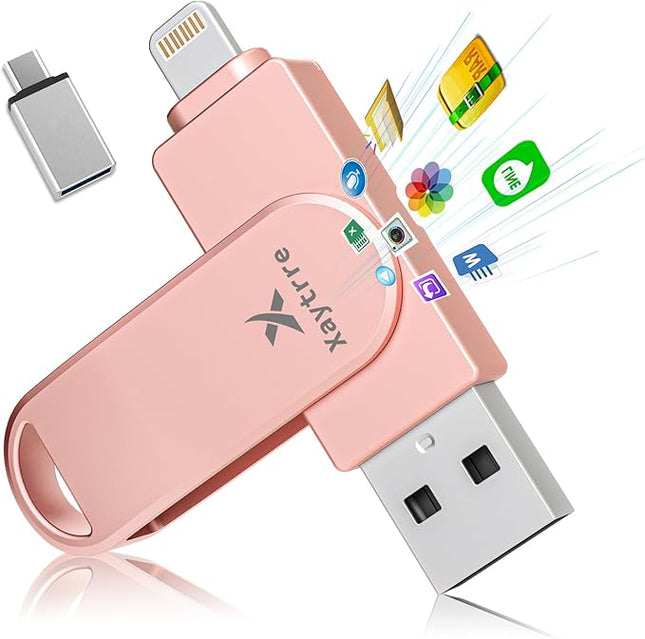 Flash Drive 512GB - 3-in-1 voor iPhone, iPad, Android en PC