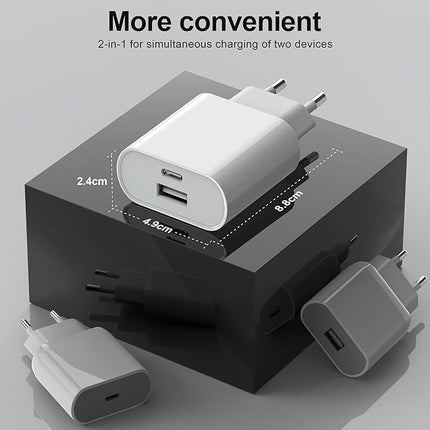 USB-C en USB Snellader - Power Adapter