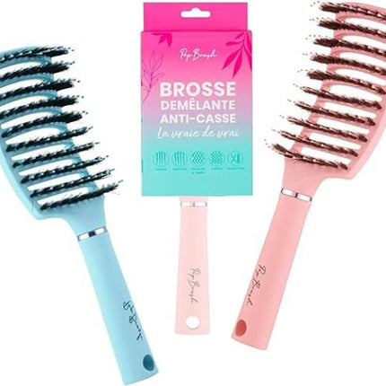 Magic Brush 2er-Set – Pastellblau – Anti-Bruch und schmerzloses Entwirren für alle Haartypen