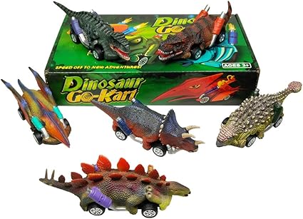 Speelgoed Auto's - 6 Stuks - Dinosaur Toy Pull Back Cars - 3+