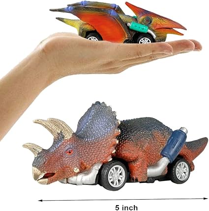 Speelgoed Auto's - 6 Stuks - Dinosaur Toy Pull Back Cars - 3+