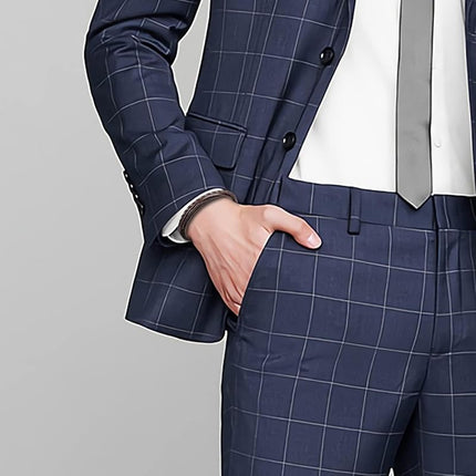 Leren Herenarmband - Gevlochten Leer en Roestvrijstaal - 17,5 cm