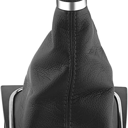 Auto-Schaltknauf-Kit, Auto-5-Gang-Schaltknauf + Schaltmanschetten aus Kunstleder, Ersatz für 6 MK5 MK6 Jetta 2005–2014