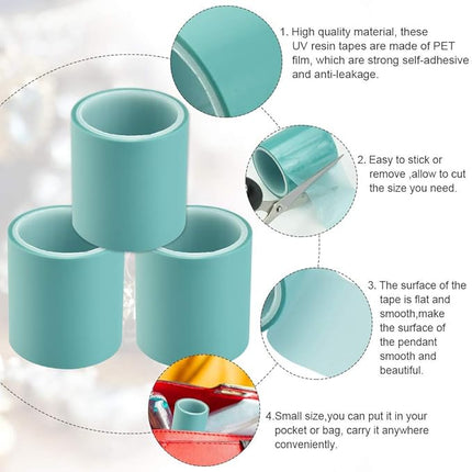 3 rollen UV resin tape 5 cm x 5 m – naadloos en sterk voor DIY projecten