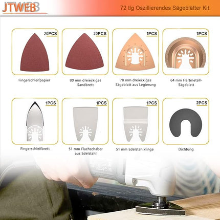 Zaagbladenset - 72-delige Oscillerend - Multitool Accessoires