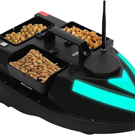 Voerboot - GPS - LED - Grote aasbak - 3 uur Vaartijd