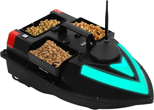 Voerboot - GPS - LED - Grote aasbak - 3 uur Vaartijd