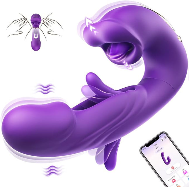 Vibrator – App-Steuerung – 3 in 1 – geräuschloses und wasserdichtes Design