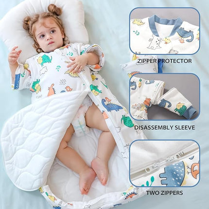 Baby slaapzak - 3.5 TOG – 100% katoen - Afritsbare mouwen - 14/24 mnd