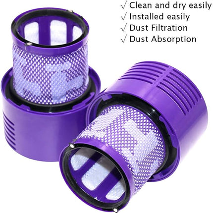 2 Stuks Wasbare HEPA Filters  - Geschikt voor Dyson V10 SV12