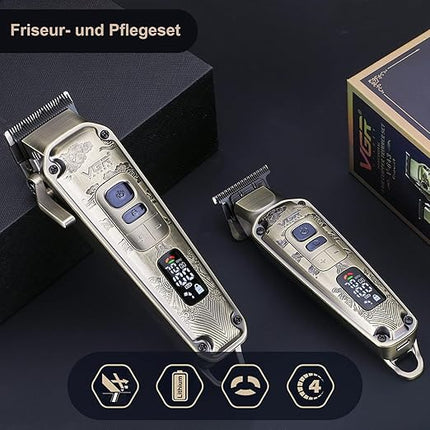 Draadloze Baard - Haar en Grooming Trimmer - LED Display - Complete Set