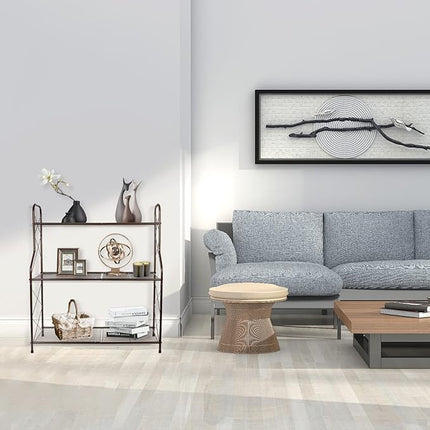 3-Lagen Metalen Plantenrek- Kleur Brons – Vintage Stijl en Grote Capaciteit