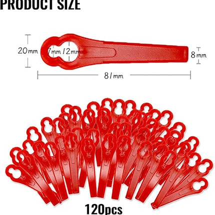 Set van 120 Vervangende Bladen voor Grastrimmer - Hoogwaardige ABS Bladen