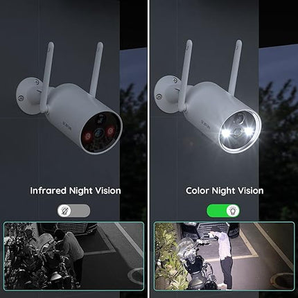Drahtlose 2K-Überwachungskamera für den Außenbereich mit KI-Erkennung – mit App – WLAN – Nachtsicht