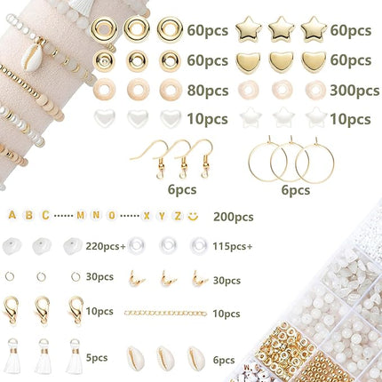 DIY Set Natuurstenen Kralen – 335 Stuks – Voor Sieraden - Roze