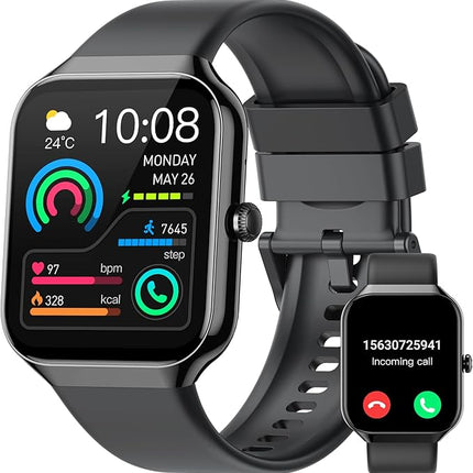 Smartwatch – HD-Display – Anrufe, Gesundheitsmonitor und 113 Sportmodi