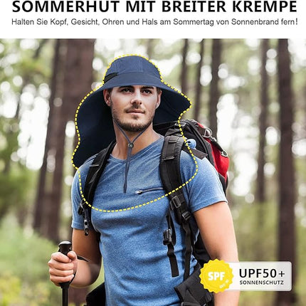 Safari Hoed - Zonnehoed met UV-bescherming en nekflap – Unisex