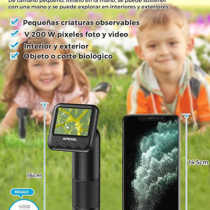 Digitale Microscoop - Foto en Video Functie - 400-800x – Draagbaar en eenvoudig in gebruik