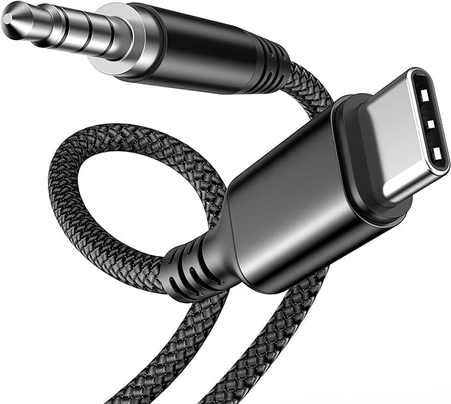 USB-C-zu-AUX-Kabel – 1,2 m schwarz – 3,5-mm-Klinkenkabel 