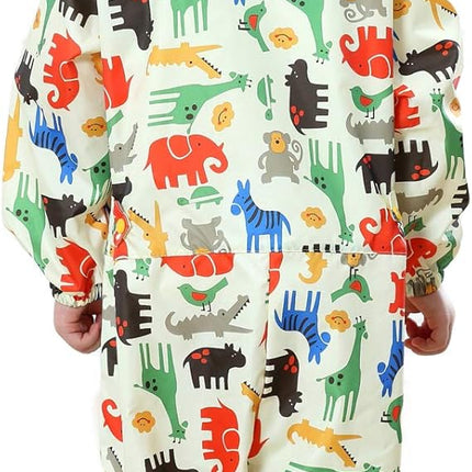Kinderregenponcho met capuchon – Waterdicht - Dieren Thema - 1 tot 3 jaar