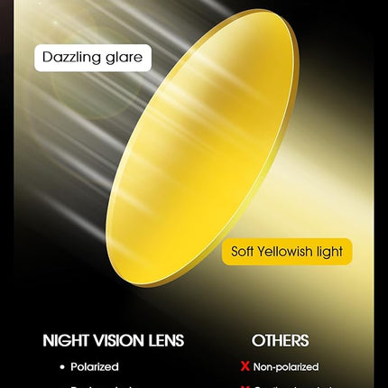 Polarisierte Nachtfahrbrille – sicheres und komfortables Fahren im Dunkeln – Unisex
